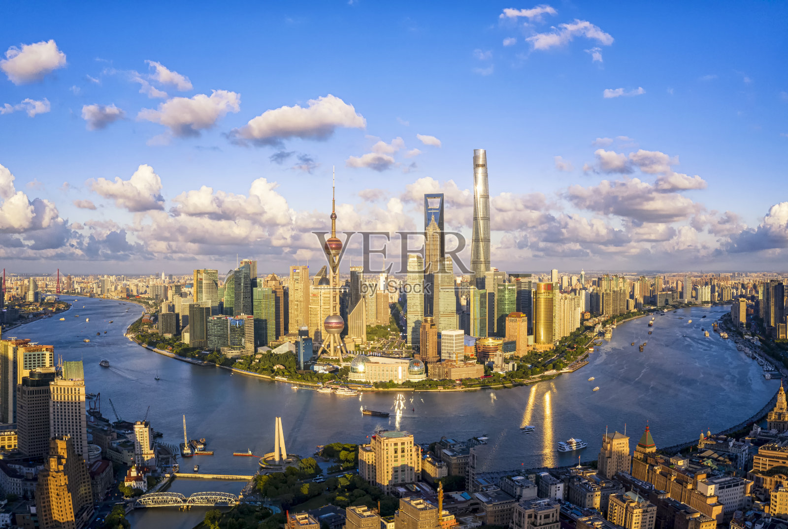 中國(guó)上海全景航拍圖照片攝影