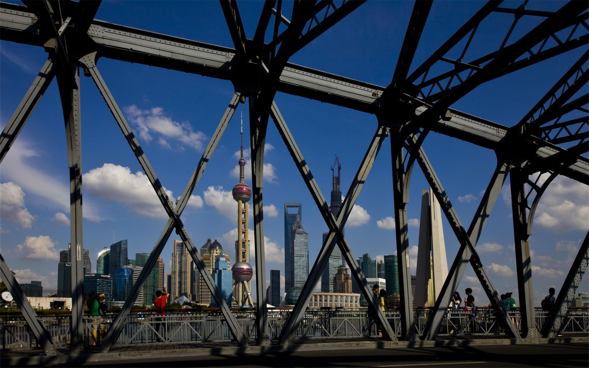 美麗的上海外灘風景桌面壁紙高清